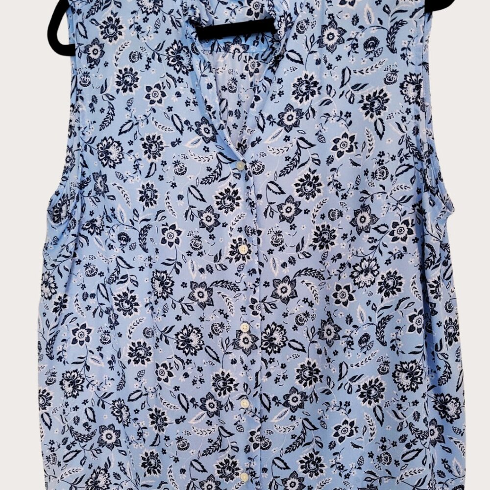 Ann Taylor Ruffle Neck Blouse - Size XL